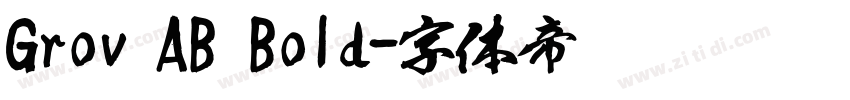 Grov AB Bold字体转换